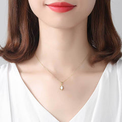 Aetolia 925 Sterling Silver Opal Necklace Vintage Style Opal Pendant Necklace SN0298