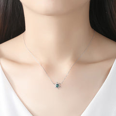 Aetolia 925 Sterling Silver Opal Necklace Sun Opal Pendant Necklace SN0371