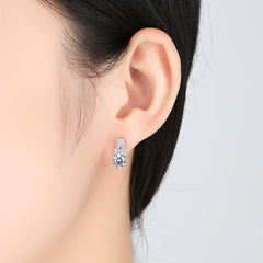 Aetolia 925 Sterling Silver 18K Gold Plated 2 Round Halo CZ Diamond Solitaire Stud Earrings SE0032