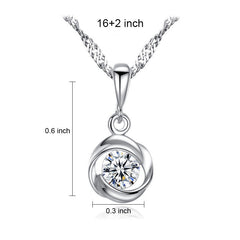 Aetolia 925 Sterling Silver 18K Gold Plated Love Round Pendant Necklace SN0006