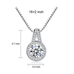 Aetolia 925 Sterling Silver 18K Gold Plated Dainty Round Halo Pendant Necklace SN0002