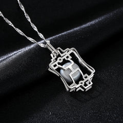 Aetolia 925 Sterling Silver Natural Freshwater Pearl Necklace Vintage Bohemian Pendant Necklace FN0021