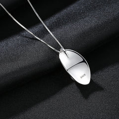 Aetolia 925 Sterling Silver Natural Freshwater Pearl Necklace Leaf Shaped Pendant Necklace FN0076