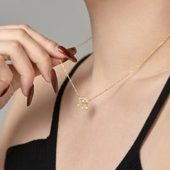 Aetolia 925 Silver Custom Dainty 18K Gold Plated Necklace Wholesale Minimalist Devil Eye Tassel Charm Pendant For Women Necklaces