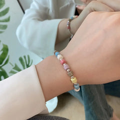 Aetolia Summer Fine Jewelry Colorful Stone Adjustable Stackable Tennis 925 Sliver Bracelet Women Beaded Bracelets Bangles