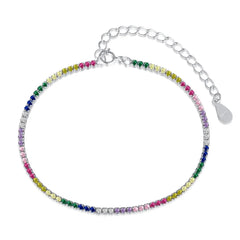 Aetolia Summer Fine Jewelry Colorful Stone Adjustable Stackable Tennis 925 Sliver Bracelet Women Beaded Bracelets Bangles
