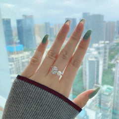 Aetolia Design 5A Zirconia 925 Sterling Silver And Pearl Rings Designer Cz Stone Handmade Ring Supplier India Jewelry For Women