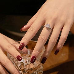 Aetolia Classic Design Brilliant Diamond Ring 925 Sterling Silver Engagement Snowflake Rings Necklaces Earrings Jewelry Set