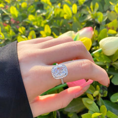 Aetolia S925 Ring Luxury Designs Engagement For Women Crystal Trendy Elegant Set Night Shining Rings Women