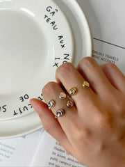 Aetolia Jewelry Factory Stock Gold 18K Plated Rings Custom 925 Sterling Rings Women Adjustable Crossover & Twist Silver Rings