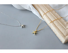 Aetolia Aetolia Hot Sell Style Silver Sterling 925 Necklace Pendent Women Gold Rhodium Plated Dainty Simple Starfish Necklace
