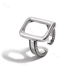 Aetolia bloggers wear essentials Metallic style top trending one of a kind artful piece s925 silver open ring for women