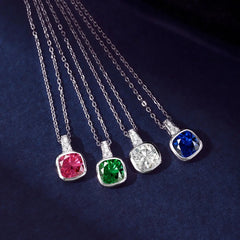 Aetolia Wholesale Custom Jewelry Drop Dainty 925 Sterling Silver Charms Necklaces Set Zirconia Heart Pendant Necklace For Women