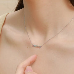 Aetolia Brand New Fashion Tren English Letters Mommy Pendant Necklace Sterling 925 Silver Necklaces for Women