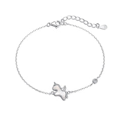 Aetolia Rose 18K Gold Plated Flower Universe Planet Star Heart 4 Four Leaf Clover Bracelet 5A Cubic Zirconia Link Chain Tennis Bracelets
