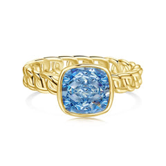 Aetolia Hypoallergenic 18K Gold Plated S925 Sterling Silver Non Tarnish Pink Blue Ring Cz Cubic Zirconia Stone Rings Jewelry Women