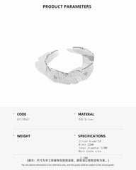 Aetolia New Arrival Irregular Bark Texture Jewelry 925 Sterling Silver Bracelet Hollow Diamond Opening Bracelets Bangles For Women