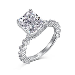 Aetolia Custom 4ct 8A Cz Zirconia S925 Silver Ring Ice Cut Bridal Jewelry Diamond Engagement Wedding Promise Rings For Women
