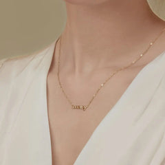 Aetolia Brand New Fashion Tren English Letters Mommy Pendant Necklace Sterling 925 Silver Necklaces for Women