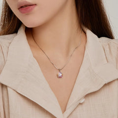 Aetolia Classic Design 925 Sterling Silver Woman Pendant Necklace Sense Colorful Zirconia Design Chain Fine Jewelry Wholesale