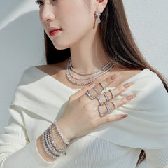 Aetolia Custom Mujeres Pulseras Diamond Charm Bracelet Bangles Cubic Zircon Cuban Link Jewelry 925 Silver Tennis Bracelets Women