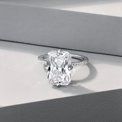 Aetolia New Trendy Big Cz Cubic Zirconia Ring High Quality S925 Sterling Silver Wedding Party Engagement Bride Rings Jewelry For Women