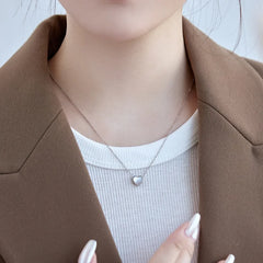 Aetolia Plata 925 Shell Trendy Silver 925 Pendant Jewelry Necklace Custom 925 Sterling Silver Chain 18k Gold Plated Heart Necklace