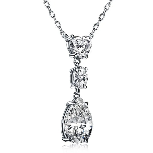 Aetolia Crystal Bling Necklace Set Jewelry Wedding 5A Zircon Jewelry Pendant Necklace For Women 925 Sterling Silver Necklace 925