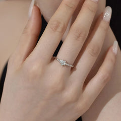 Aetolia Classic S925 Sterling Silver Diamond Ring Band 5A Cz Cubic Zirconia Engagement Flower Shape Wedding Rings For Women Gift