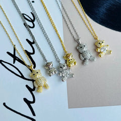 Aetolia sublimation sterling silver fashion jewelry Aetolia trendy pendant statement 925 tennis gold plated necklace chain