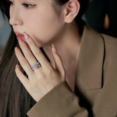 Aetolia Anillos Mujer De Plata Anillo 9.25 Ley Aesthetic 925 Sterling Silver Art Deco Compromiso Dama Promesa Calidad Ring