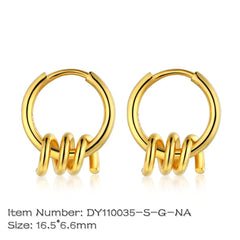 Aetolia Minimalist Sterling Silver 925 earring Luxury Statement Zircon Different Size 18k Gold Plated Huggie Chunky Hoop Earrings