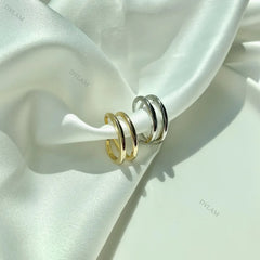 Aetolia Jewellery Anillos De Plata 925 Silver Jewelry Joyeria Signet Adjustable Ring Gold Plated Jewelry 18K Gold Chunky Rings