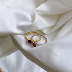 Aetolia Christmas Pave Rings Love U Heart Ring Eternity Jewelry Women 925 SilverRing Gold 18K Eemal Rings