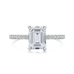 Aetolia Custom Silver S925 CZ 8A Cubic Zirconia Heart Bridal Diamond Ring Engagement Band Wedding Promise Fine Rings Jewelry Women