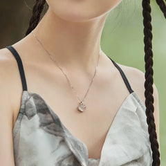 Aetolia Factory Price S925 Sterling Silver Hotan Jade Necklaces Women Light Luxury 18K Gold Plated Pendant Necklace Wholesale