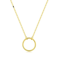 Aetolia Minimalist Girl Jewelry Round Ring Pendant 925 Sterling Silver 18k Gold Plated Snack Necklace