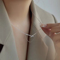 Aetolia S925 Sterling Silver Trendy In Stock No Moq Dainty Stylish 18k gold Beads Necklace Link Chain Cross Necklaces For Women