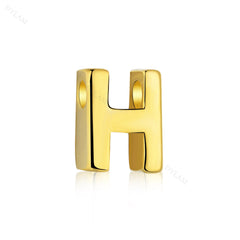 Aetolia 925 Sterling Silver Sliding Chain Personalized Alphabet Necklaces Diy Name Letter Initial Charm Pendant Necklace 18K Gold Plated