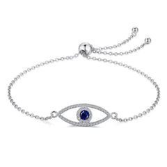 Aetolia Cubic Zirconia Blue Devil Eye Bracelet 925 Sterling Silver Jewelry 18K Gold Tennis Diamond Charm Bracelets Women