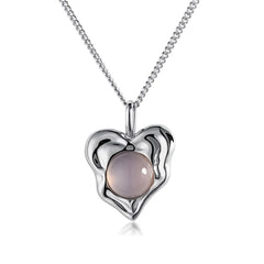 Aetolia Joya De Plata Pendant Women Layer Pearl Necklaces Zirconia Jewelry 18K Gold Plated 925 Sterling Silver Smile Flower Necklace