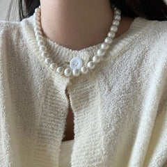 Aetolia Fashion Jewelry Necklaces 925 Sterling Silver Chain Choker Joyas De Plata 18K Gold Plated Freshwater Pearl Necklace Women