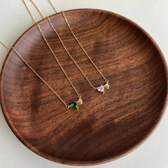 Aetolia Trendy In Stock No Moq 18K Gold Plated 925 Sterling Silver CZ Diamond Heart Shape Pendant Necklace for Women