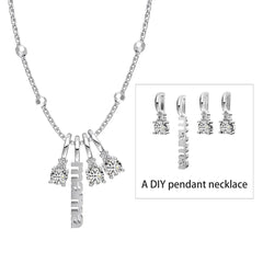 Aetolia Mother'S Day Gift 18K Gold Plated Charms Jewelry Making Oem Oval Cz Zircon Wholesale Mama Letter Pendants Diy Necklaces