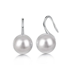 Aetolia Fine Jewelry 925 Sterling Silver Shell Pearl Earring Cz Cubic Zirconia Wholesale Drop Natural Pearl Huggies Earrings Women