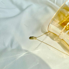 Aetolia Vintage Birthday Girls Women Gifts Bling Necklaces Women's Jewelry Arabic Coin Letter O Pendant Necklace