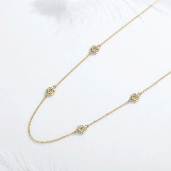 Aetolia high quality Blue 18K Plated Filled Jewelry Sterling Silver Rose Initial For Women Womens Trendy Gold Eye Necklace