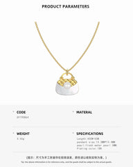 Aetolia Mother'S Day Gift New Design 925 Silver Handbag Shape Fresh Water Pearl Pendant Cz 18K Gold Plated Necklaces Jewelry Women