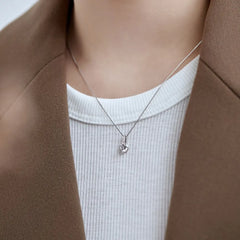 Aetolia Hypoallergenic Elegant Statement Necklace Cubic Zirconia Clavicle Chain Sterling Silver 925 Necklace For Women