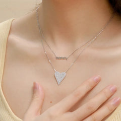 Aetolia Brand New Fashion Tren English Letters Mommy Pendant Necklace Sterling 925 Silver Necklaces for Women